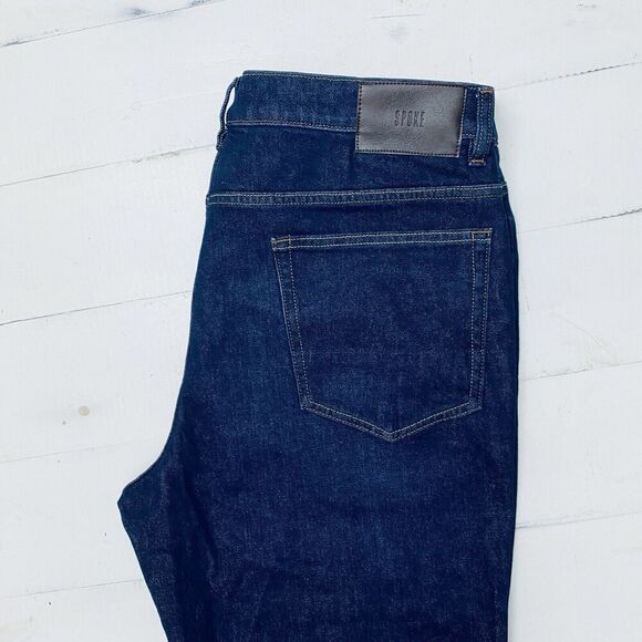 SPOKE Original Men's Jeans Build C Rinse Wash Wide Thigh Dark Wash Size 36 x 28